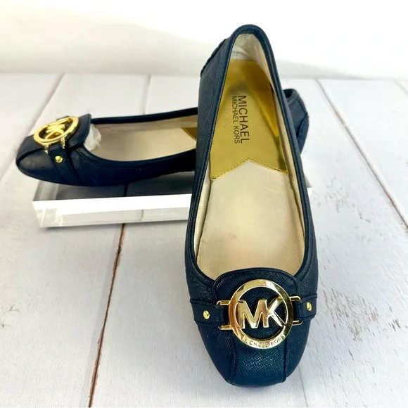 Michael Kors Navy Blue Fulton Moccasin Ballet Flat Size 9.5 - Picture 5 of 15